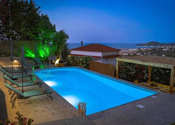 Zante Luxury Seaview Villa With Private Pool